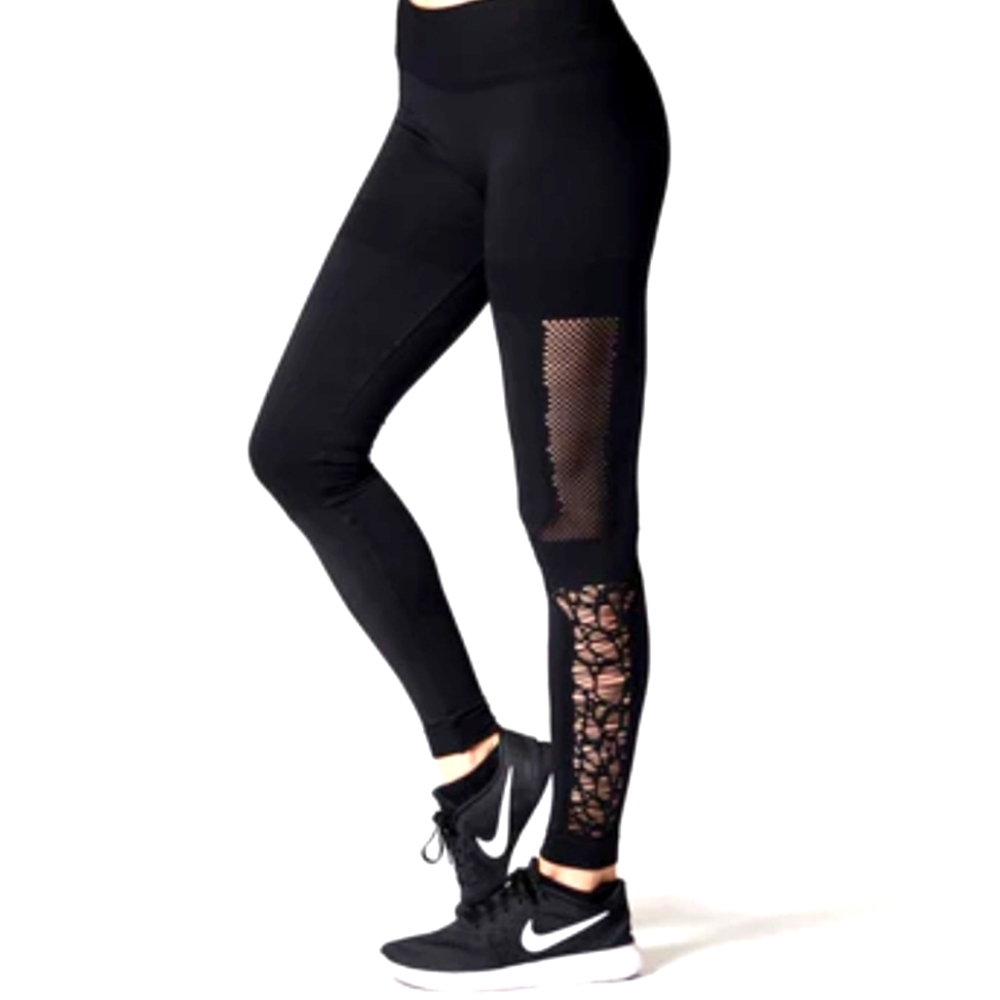 NUX Black Mesh Leggings